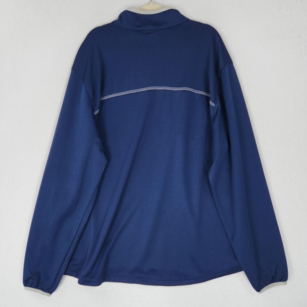 Adidas Sweater Mens 2XL Blue Half Zip Pullover Michigan Wolverines Performance - Picture 9 of 12